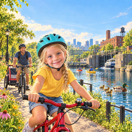 Couverture du livre : À vélo sur le canal