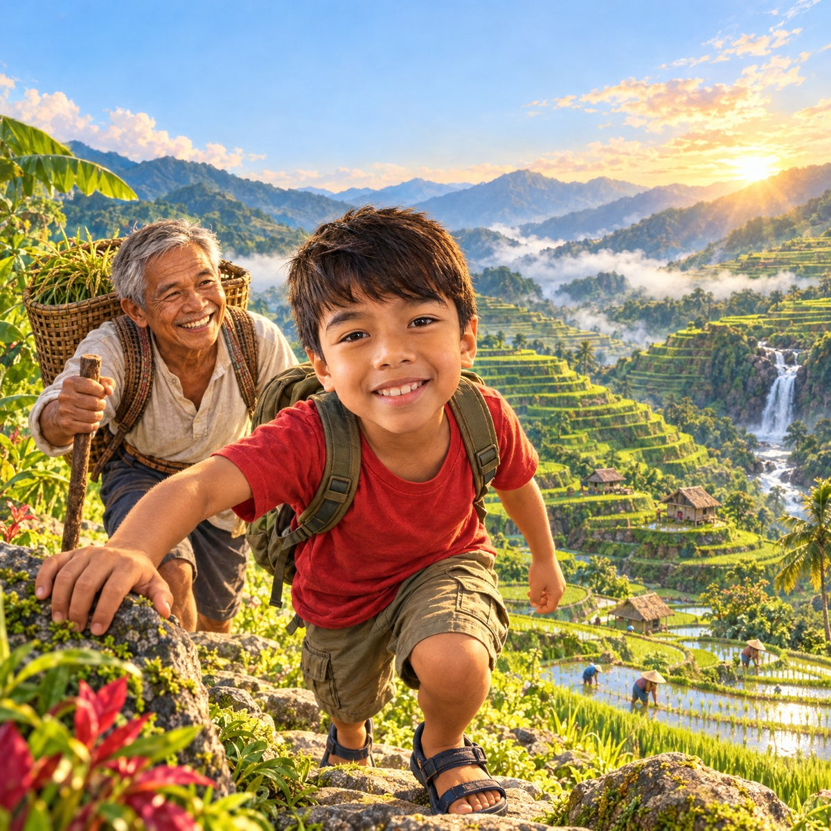 Couverture du livre : Les rizières de Banaue